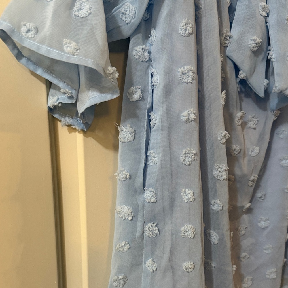Blue Smocked Women's Size M Dress - Picture 4 of 8